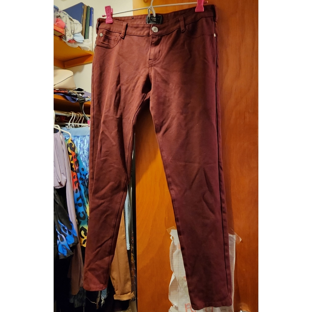 NWOT Burgundy Skinny Pants